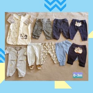 Bundle of clothing for baby boy 0-3 months